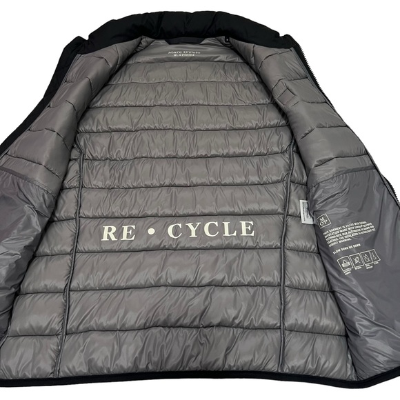 Marc O’ Polo Quilted Waistcoat Vest Recycled Fabric Black Men’s Medium - Picture 4 of 15